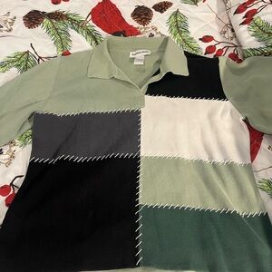 Colorblock Crew Neck Sweater